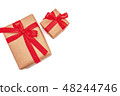 objects  Brown and white Gift box bow  48244746