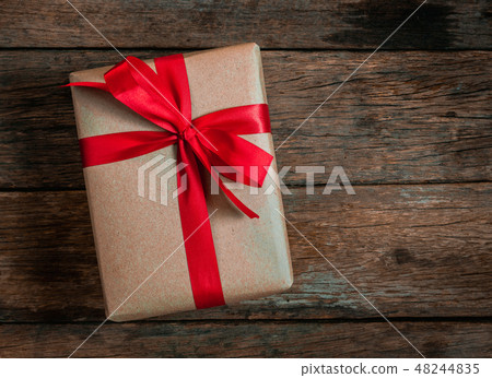 bonus human man hand give a present Brown Gift box bonus human man hand give a present Brown Gift box 48244835