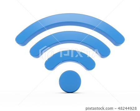 3D Rendering Wifi Wireless Network Symbol isolated 3D Rendering Wifi Wireless Network Symbol isolated 48244928