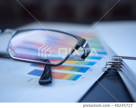 Business image · graph · document · glasses Business image · graph · document · glasses 48245727