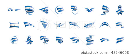Salvador flag, vector illustration on a white background 48246008