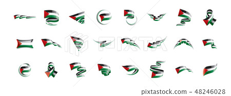 Palestine flag, vector illustration on a white background 48246028