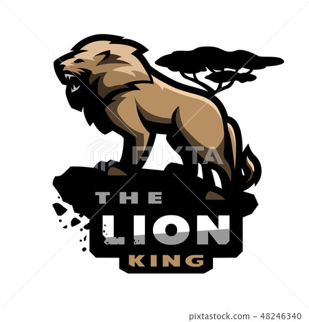 Lion king of beasts, logo, emblem. 48246340