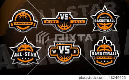 Set of basketball logos, emblems, labels. 48246623