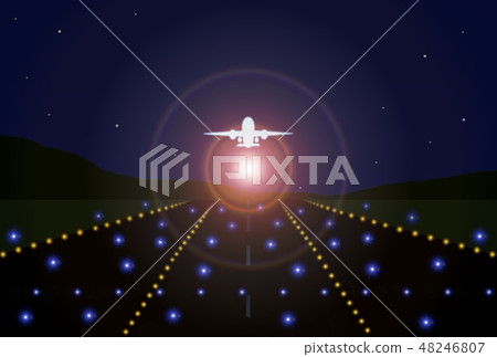 離開跑道飛機 48246807