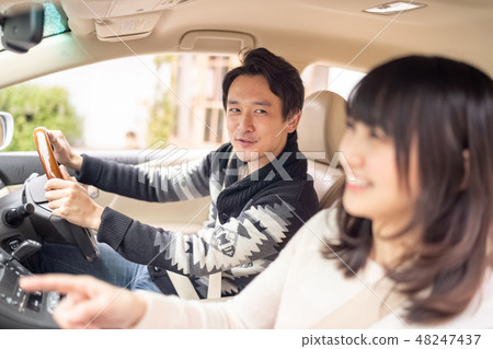 I want to see her smile while he is driving While forever Male smiling face driving 48247437