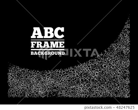 Frame created from the letters of different... - Stock Illustration ...