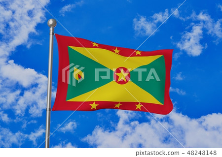 拍打格林納達的旗幟 48248148