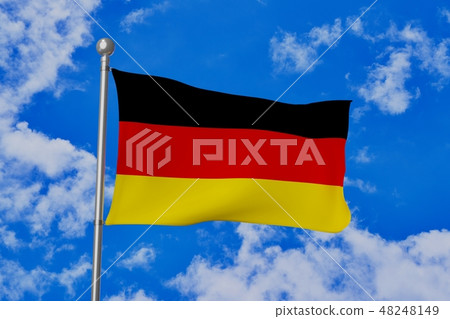 German flag flapping German flag flapping 48248149