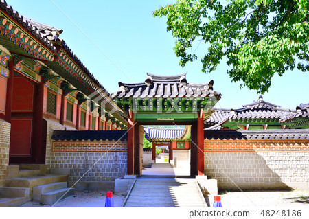 The beautiful scenery of the old palace of Seoul which is the most Korean, 48248186