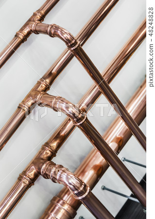 copper pipes and fittings for carrying out plumbing work  48248828