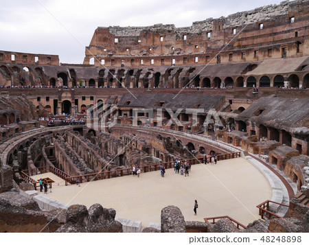 Inside the Colosseum in Rome, Italy 48248898