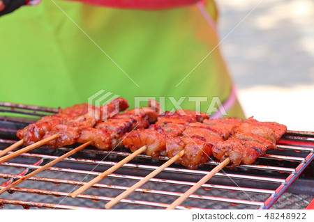 pork roast on street food 48248922