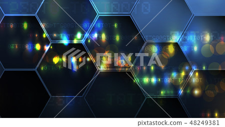 Abstract hexagon background. Technology poligonal Abstract hexagon background. Technology poligonal 48249381