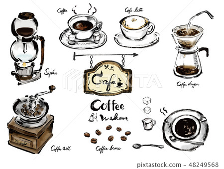 Coffee Coffee Set Coffee related vector Various cafes 48249568