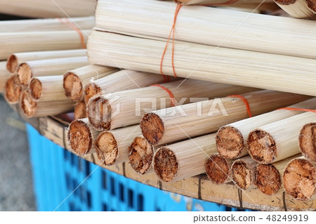 Rice roasted in bamboo 48249919