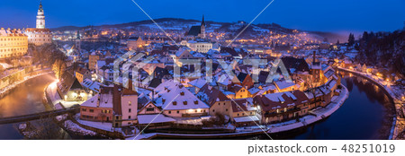 捷克共和國捷克克魯姆洛夫冬天 捷克共和國捷克克魯姆洛夫冬天 48251019