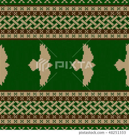 Knitted seamless celtic national ornament Knitted seamless celtic national ornament 48251333
