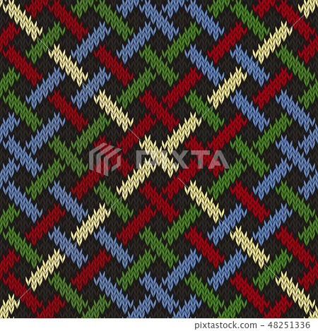 Endless seamless knitted wool Irish-Saxon ornament 48251336