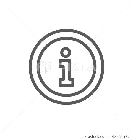Information service, help sign line icon. Isolated on white background 48251522