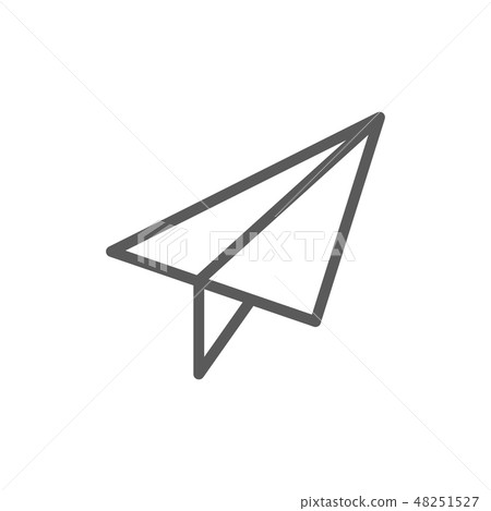 Paper plane, post, communication line icon. Isolated on white background 48251527