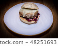 Isolated meat hamburger 48251693