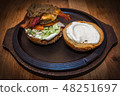 Isolated meat hamburger 48251697