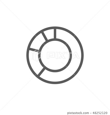 Circle graph line icon. Isolated on white background 48252120
