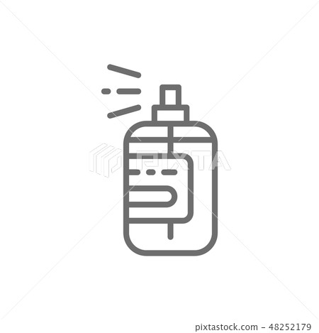 Perfume jar, fragrance bottle line icon. Isolated on white background Perfume jar, fragrance bottle line icon. Isolated on white background 48252179