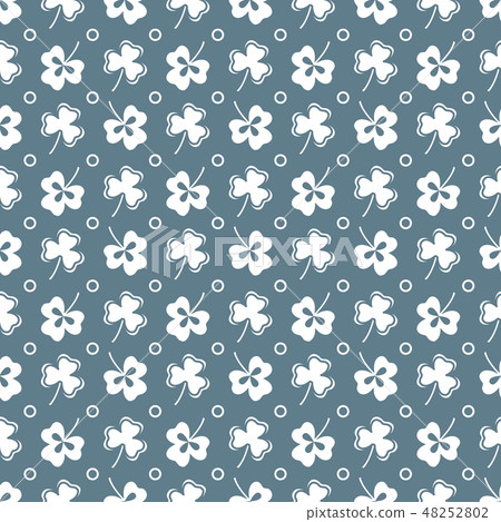 Seamless pattern Clover leaves. St. Patrick's Day 48252802