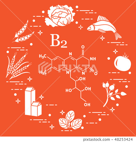Foods rich in vitamin B2 Fish, peas and other. 48253424