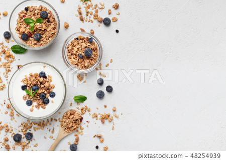 Healthy breakfast menu concept 48254939