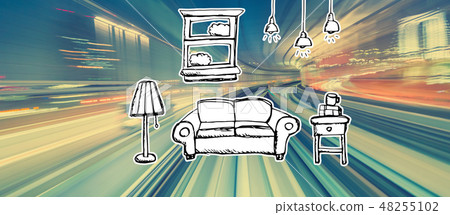 New apartment dream with high speed motion blur 48255102