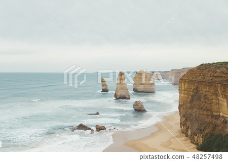 The twelve Apostles is the famous place in Great Ocean Road in V The twelve Apostles is the famous place in Great Ocean Road in V 48257498