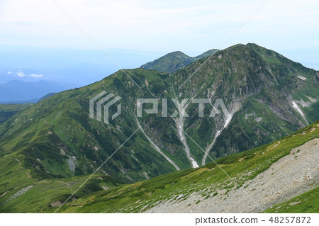 從Raida-zaka山路到達劍道山頂，Okudōdake山的Dengakidake 48257872