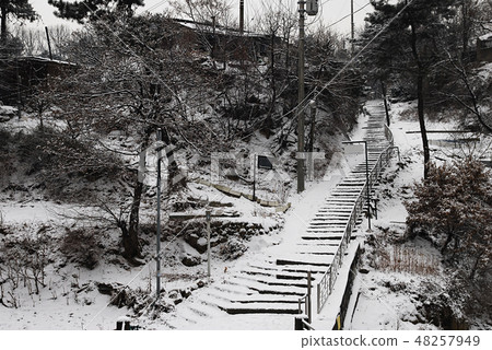 Jungnungdong, Stairs, Snow, Snow 48257949