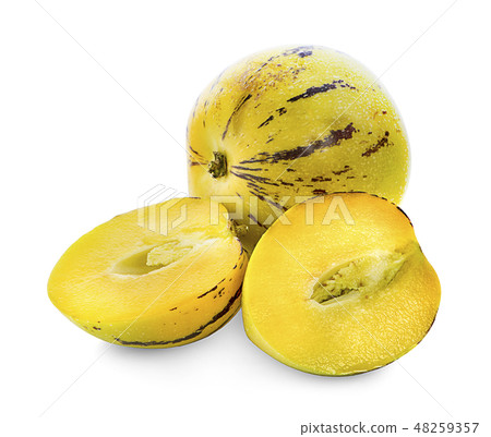 Pepino melon fruit isolated on white background 48259357