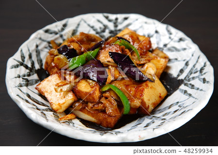 Stir-fried miso with eggplant and eggplant 48259934