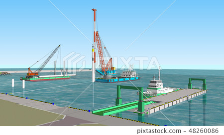 Pontoun樁施工 Pontoun樁施工 48260086