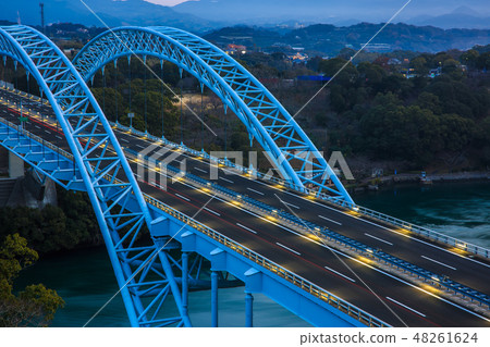 Dawn of the Shinsaikai Bridge [Sasebo City, Saikai City, Nagasaki Prefecture] 48261624
