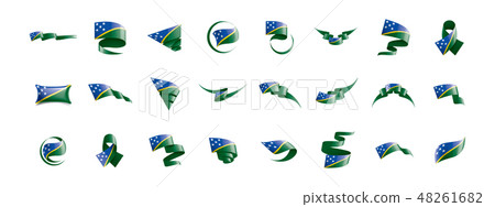 Solomon Islands flag, vector illustration on a white background 48261682