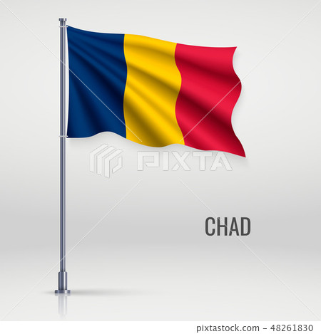 Waving flag on flagpole 48261830