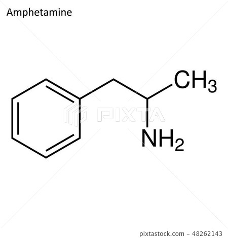 Skeletal formula of Amphetamine 48262143