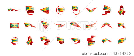 Grenada flag, vector illustration on a white background Grenada flag, vector illustration on a white background 48264790