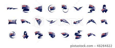 New Zealand flag, vector illustration on a white background New Zealand flag, vector illustration on a white background 48264822