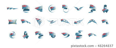 Tuvalu flag, vector illustration on a white background Tuvalu flag, vector illustration on a white background 48264837