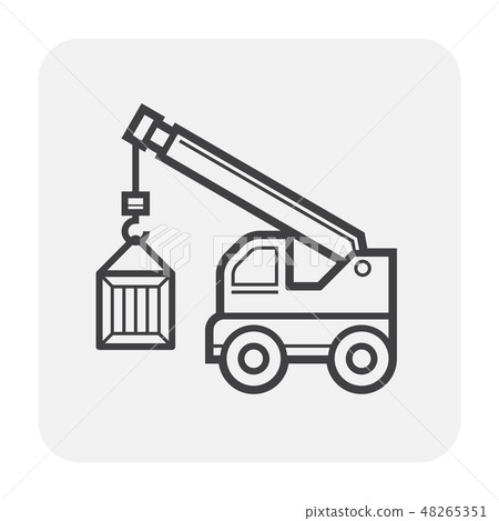 mobile crane icon-插圖素材 [48265351] - PIXTA圖庫