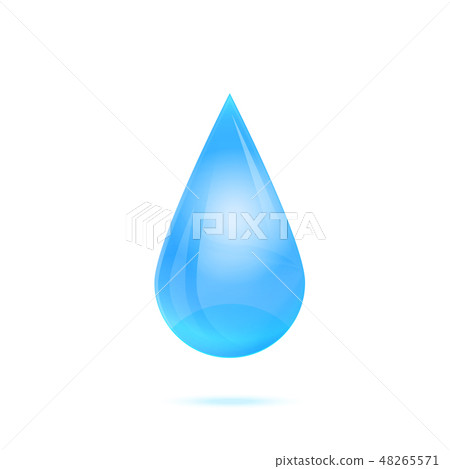 Drop of water isolated on white background Drop of water isolated on white background 48265571