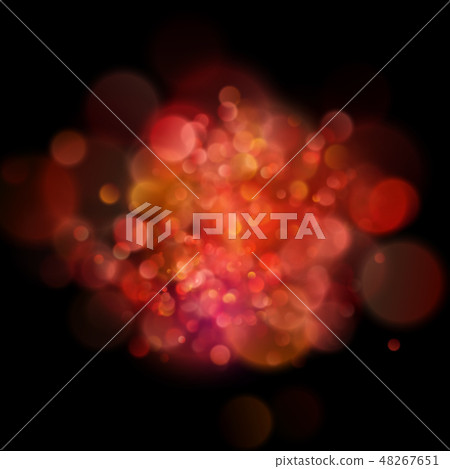 Abstract defocused circular red bokeh on dark background. EPS 10 Abstract defocused circular red bokeh on dark background. EPS 10 48267651