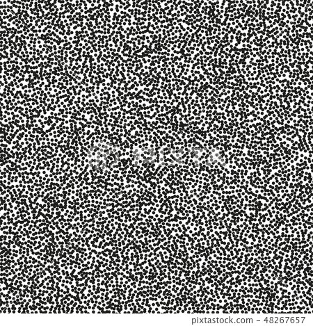 Pointillism high density seamless dots pattern. Abstract monochrome halftone. Just drop to swatches 48267657